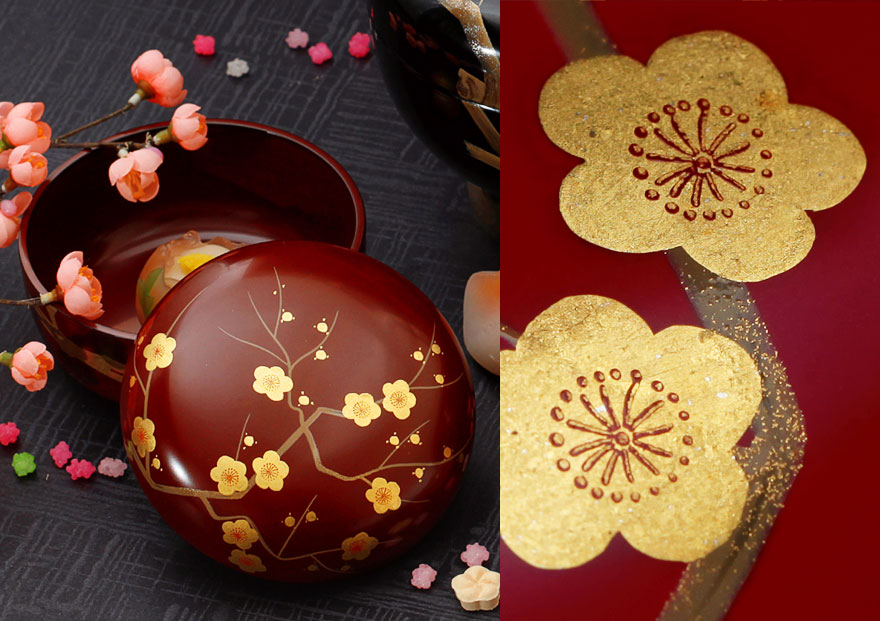 Ume Dome Box | YAMADA HEIANDO Lacquerware: Hand-Crafted Imperial Luxury for Japanese Emperor