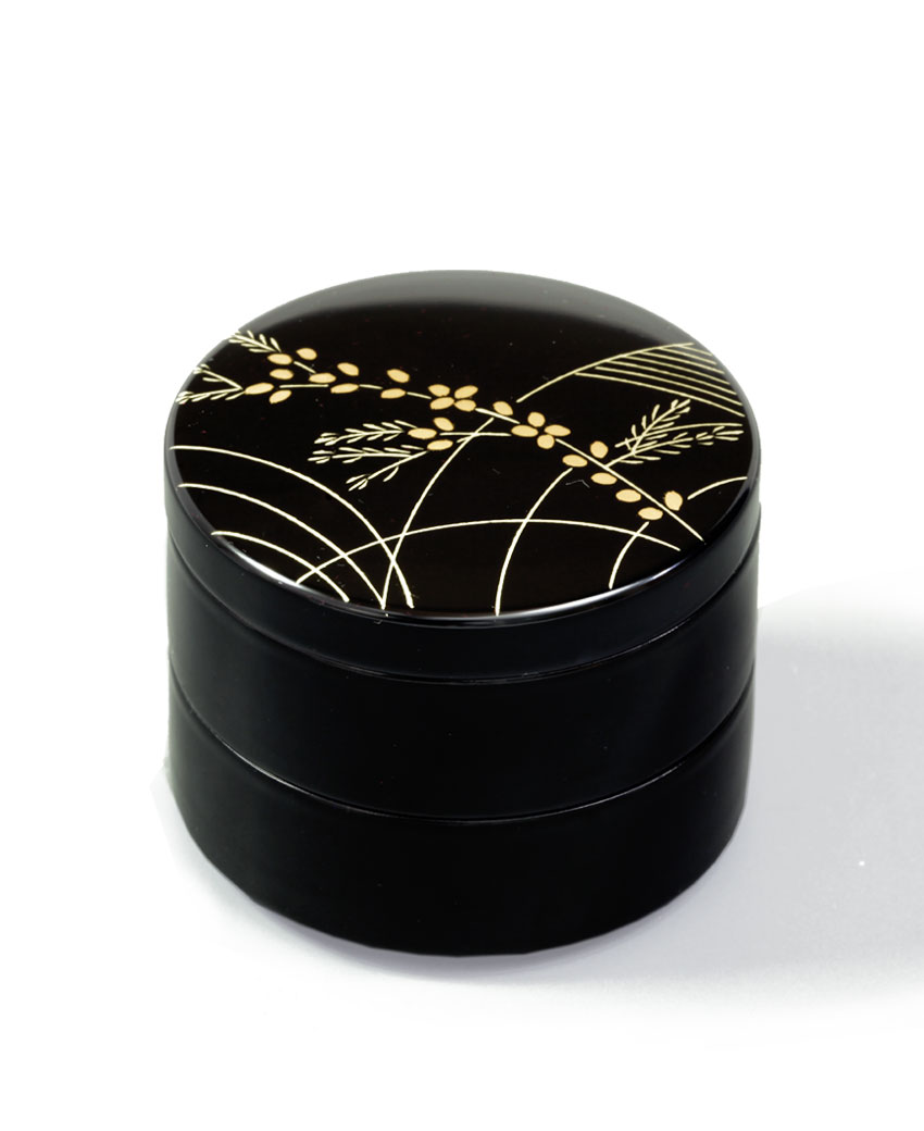Accessory Case | 08. Akikusa / black | YAMADA HEIANDO - Japanese Emperor's choice of lacquerware