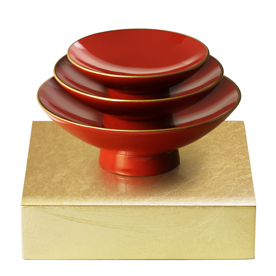 Mitsu-kumi-hai Kin Obi Sakazuki-dai-tsuki