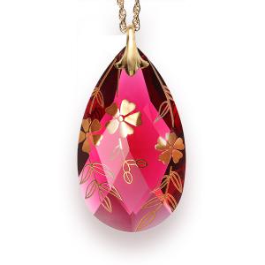 Pendant L Flower (red)