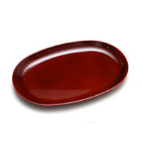 Mitsuame Plate (Koban Sara Mitsuame) / Mitarashi red